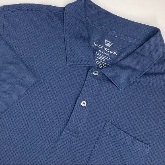 Mack‎ Weldon Shirt Mens XXL Navy Blue Vesper Polo Stretch Performance Breathable - Picture 1 of 15